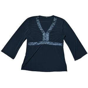 VIntage Y2K Zn Black Babydoll Top SIze Large